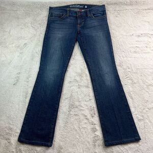 Guess Jeans Womens 29 Daredevil Boot Low Rise Cotton Blend Denim Dark Blue